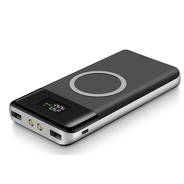 

power bank 30000mah external battery bank powerbank wireless charger built-in portable iq wireless charger for iphone x xr x-mas