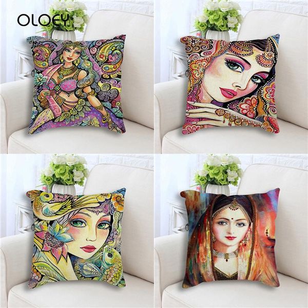 

cushion/decorative pillow linen cushion cover, home beautiful woman bedroom office car decoration cover 45x45 cm ..