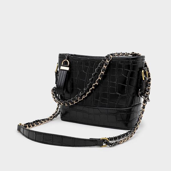 

small pu leather crossbody bags for women 2021 shoulder bag simple female trend lux black handbags and purses bucket