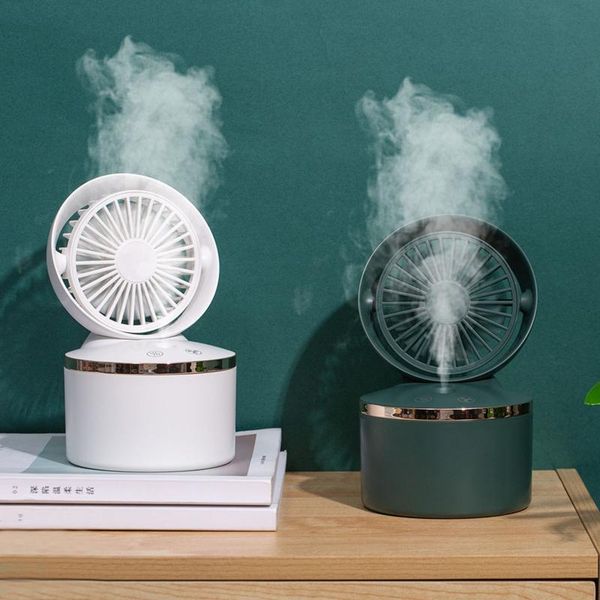 

electric fans mini usb rechargeable humidifier air cooler fan summer household office deskwater spray humidify misting cooling fans#g4