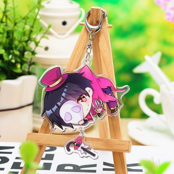 

keychains japan anime identity vack gardener mercenary joseph cosplay party acrylic keychain charm keyring phone double-sided pendant gift, Silver