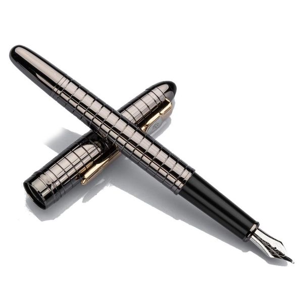 

fountain pens hero silver lattice metal pen fine nib 0.5mm ink for writing business gift office with original case