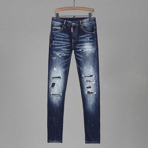 

men's torn blue skinny jeans, italian european brand