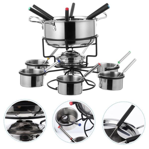 

set alcohol stove cheese fondue pot portable pans