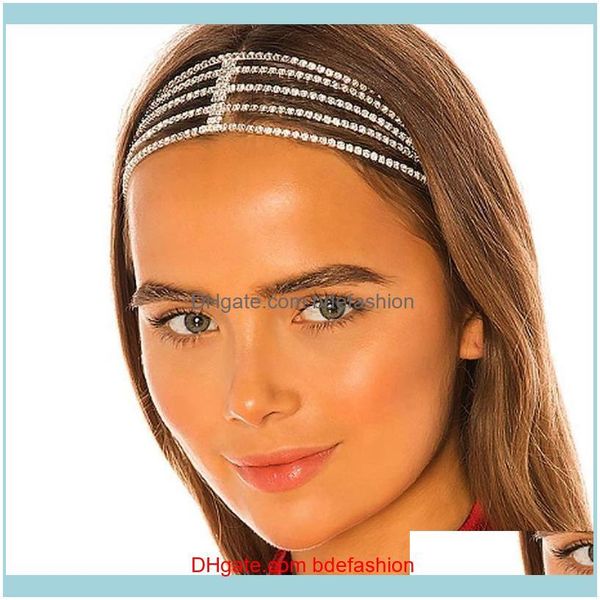 

hair jewelry jewelryhair clips & barrettes trendy luxury aessories wedding for women exquisite fashion bling crystal rhinestone headband bri, Golden;silver