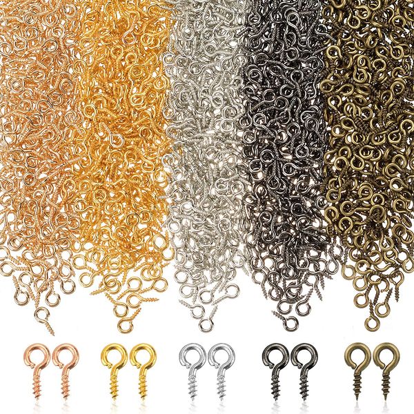 

200pcs/lot small tiny mini eye pins eyepins hooks eyelets screw threaded gold clasps hooks jewelry findings for making diy, Blue;slivery