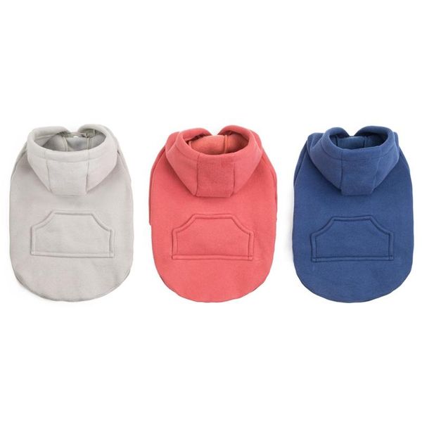 

dog apparel casual dogs clothes with caps poket solid warm coats winter autumn puppy cloth pet supplies 2021