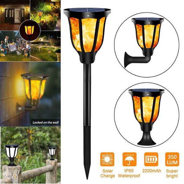 

lawn lamps flame solar torch light led garden for pathway driveway landscape courtyard yard deck
