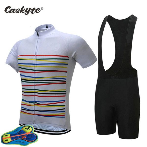 

racing sets caskyte team cycling jersey set mens clothing bike clothes breathable short sleeve suit hombre, Black;blue