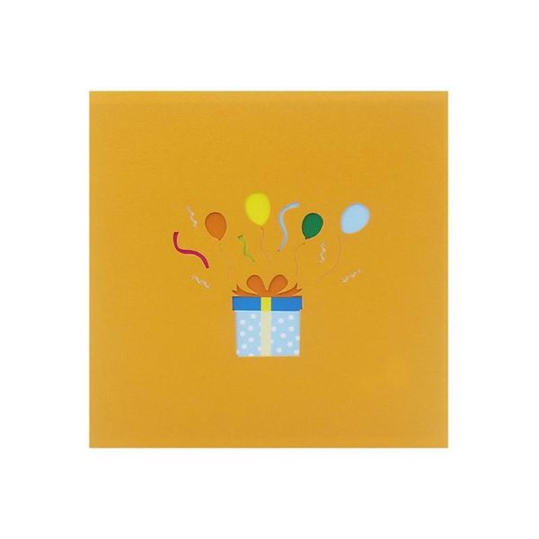 

-up greeting card for happy birthday cake gift box balloon wedding party d08d cards