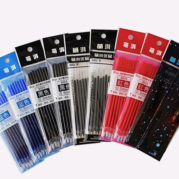 

gel refills for signature water office exams student stationery special 0.5mm drawing supplies, Black;red