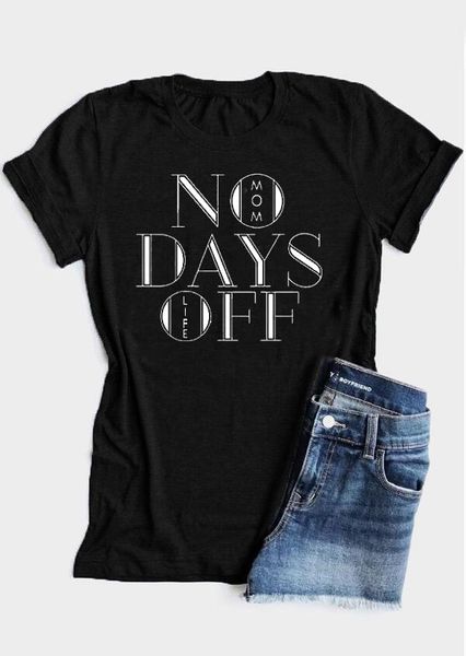 

women's t-shirt no days off mom life baseball tee women funny abstract graphic fashion clothes tshirt t shirts, White