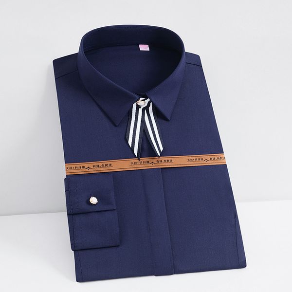 

men's shirt business solid color korean slim long sleeve bamboo fiber non iron shirt youth, White;black