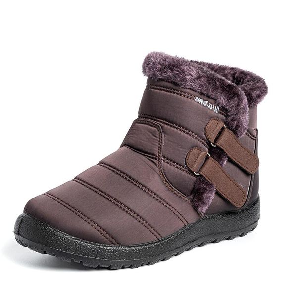 

boots classic winter women snow waterproof denim fur brand women's designer warm plush mid-calf, Black