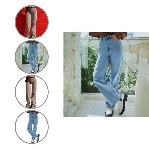

women's jeans great quick dry lady pants straight leg wear resistant cool, Blue