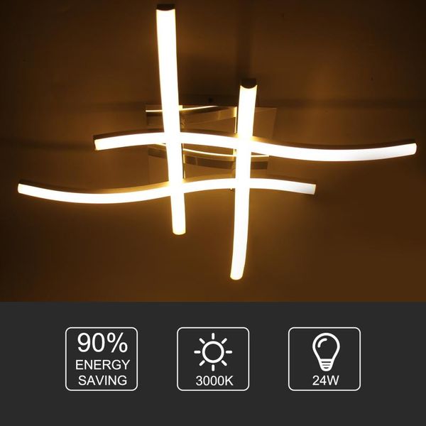 

ceiling lamp quad wave living room bifurcated chandelier bedroom kitchen coffee house warm lights