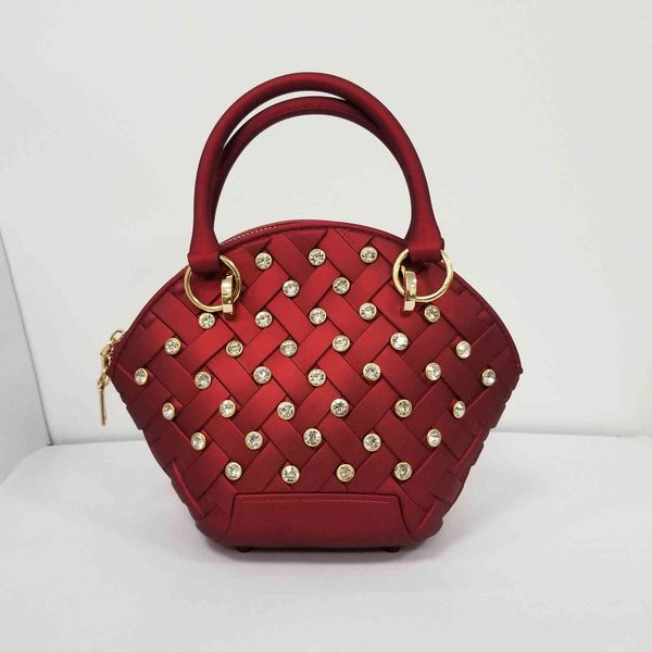 

handbag pvc jelly bag 2021 summer women's woven fan-shaped shell frosted, Black;red