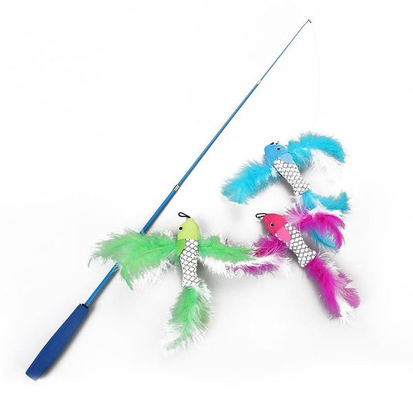 

cat toys teaser pack 4pcs with 3 feather bird replacement in stock pet products