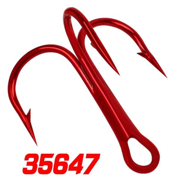 

mounchain 100pcs classic treble sharp hooks high carbon steel red fishing tackle