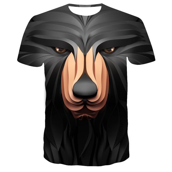 

men's t shirt 2021 summer 3d digial prining lovers casual men, White;black
