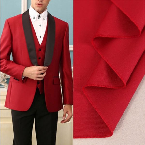 

8020tr serge men's korean small casual suit fabric tr cloth, Black;white