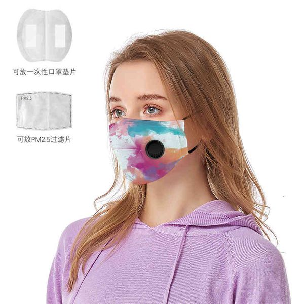 

water color 3d printing leisure belt valve can put pm2.5 filter cotton mask