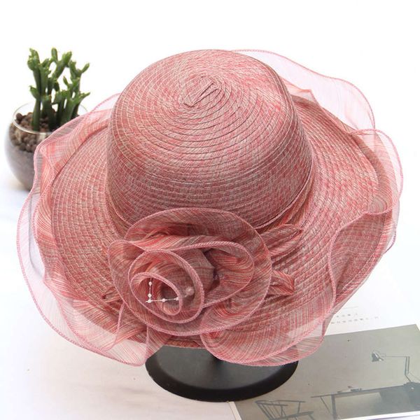 

sun hat super soft organza cap in spring and summer, Blue;gray