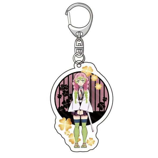 

Kimetsu No Yaiba Keychain Women Cartoon Keyring Man Cute Kochou Shinobu Key Holder for Bag Anime Gifts Creative Metal Porte Clef