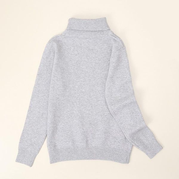 

pullover 2-14 autumn winter baby girl clothes boys striped sweaters children solid knitted kid turtleneck casual cotton sweater, Blue