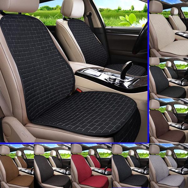 

car seat covers cover front/rear flax/linen cushion protector pad black/red/beige/grey/coffee/brown for peugeo 408 f2 x45