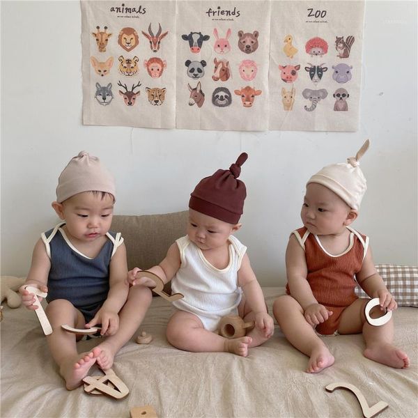 

summer baby bodysuits infant girls one piece toddler boys clothes rompers, Blue