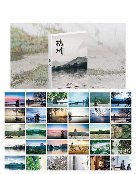 

gift wrap tourist area pography postcard china famous city landscape illustration wall sticker message greeting card travel souvenir