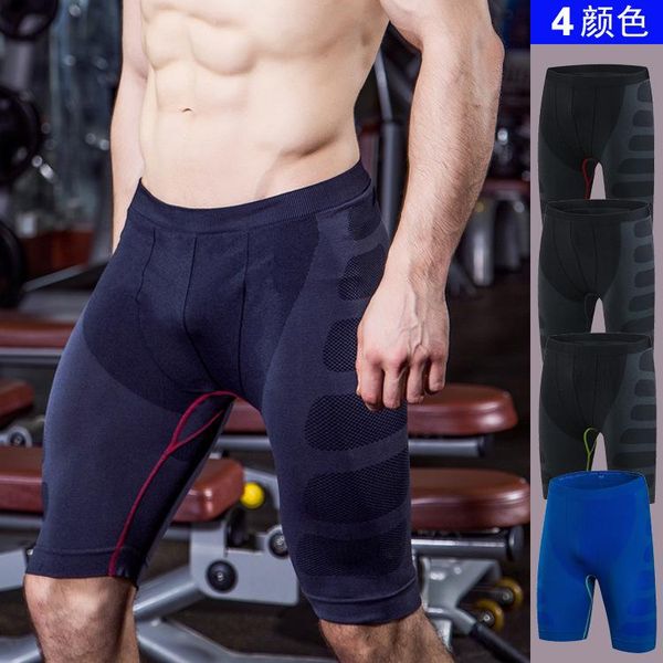 

summer running shorts men quick drying training fitness gym outdoor football basketball firing sport, Black;blue