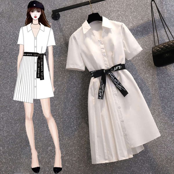 

casual dresses dress large size women's spring and summer fat mm french hip covering skirt shows thin foreign style a-shirt ajzx, Black;gray