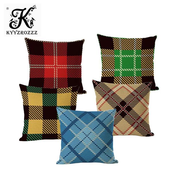 

cushion/decorative pillow simple stripe check pillowcase throws square domestic expenses sofa decorates