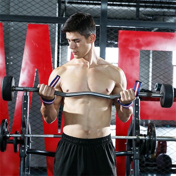 

wrist support a pair professional wrap bandage adjustable brace guard sport safety tennis fitness gym wristband, Black;red