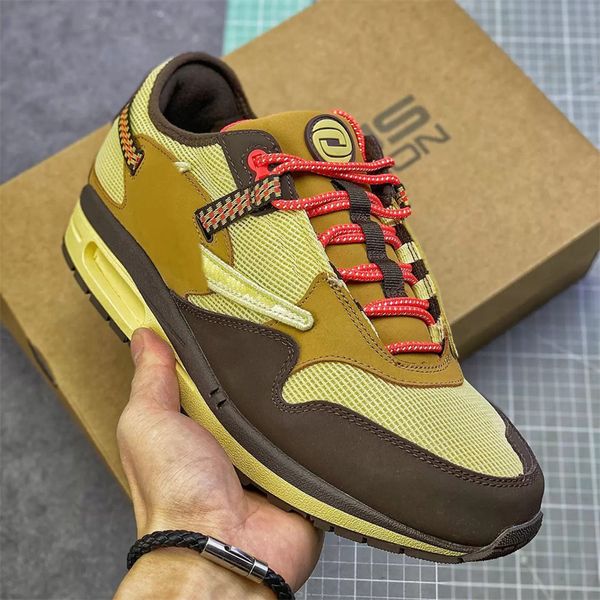 

travis scotts x 1 cactus jack mens casual shoes womens baroque brown lemon drop wheat chile red designer sports sneakers us5.5-12