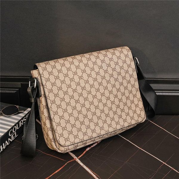 

briefcases men's high-end handbags briefcase 2021 fashion luxury shoulder messenger bags simple purse document a4 business travel bag