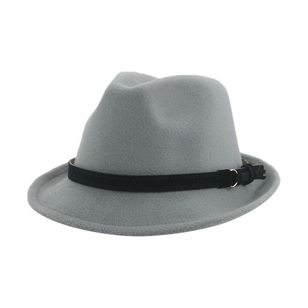 

wide brim hats fedora women's hat for men jazz caps panama camel band belt outoor gentlemen felted man sombreros de mujer, Blue;gray