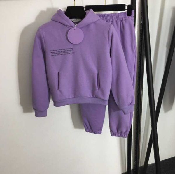 

women's two piece pants boys kids tracksuit 100% cotton long sleeve girls sets sports wear fashion suits luxury women clothes, White