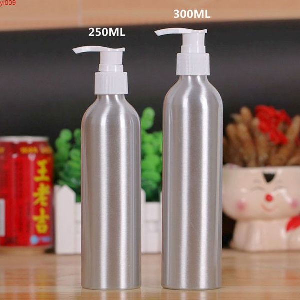 Sonnenschutzbehälter, kosmetisches Aluminium, leere Lotionsflasche, schwarz/weiß, Presspumpenkopf, 150 ml, 200 ml, 250 ml, 300 ml, 500 ml, 5 Stück/Lot