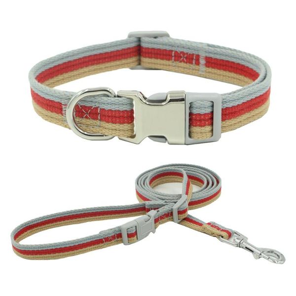 

pet 3-color comfortable collar adjustable bust dog collars and leash set tracking small medium large cat & leads