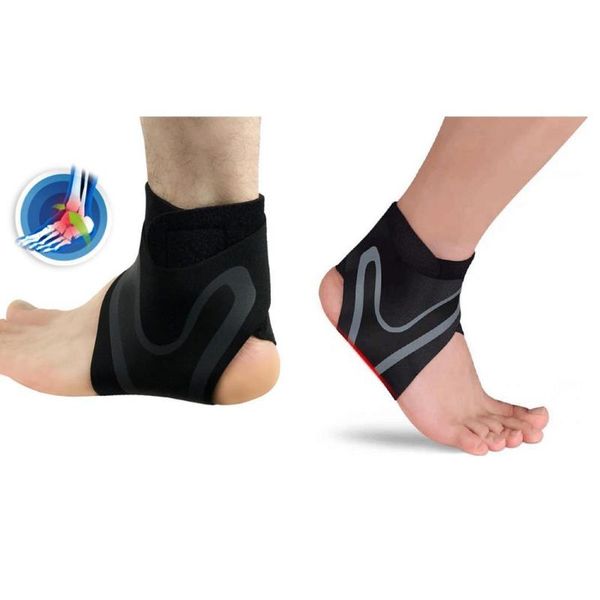 

ankle support general strap foot protective bandage brace, Blue;black