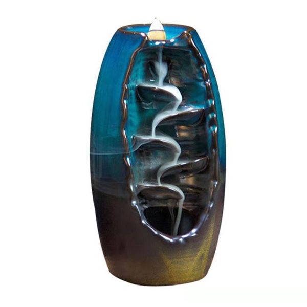

ceramic burner waterfall reflux incense home decoration 60 cone fragrance lamps