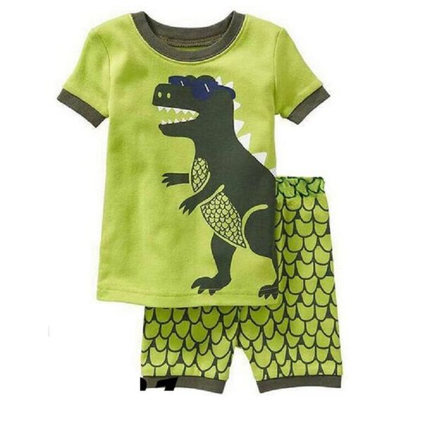 Digger Baby Boys Pajamas костюмы летние футболки детская одежда детская одежда 100% хлопок детская ночная одежда ночная рубашка футболки 210413