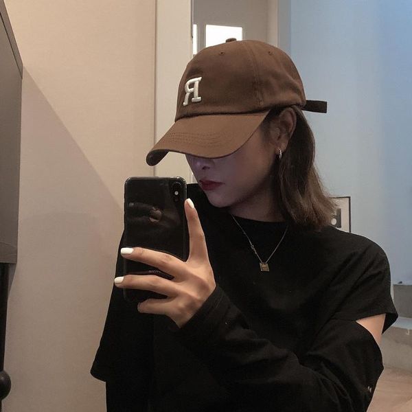 

wide brim hats 2021 korean net red same cap niche embroidery hat sunscreen sun letter unisex, Blue;gray