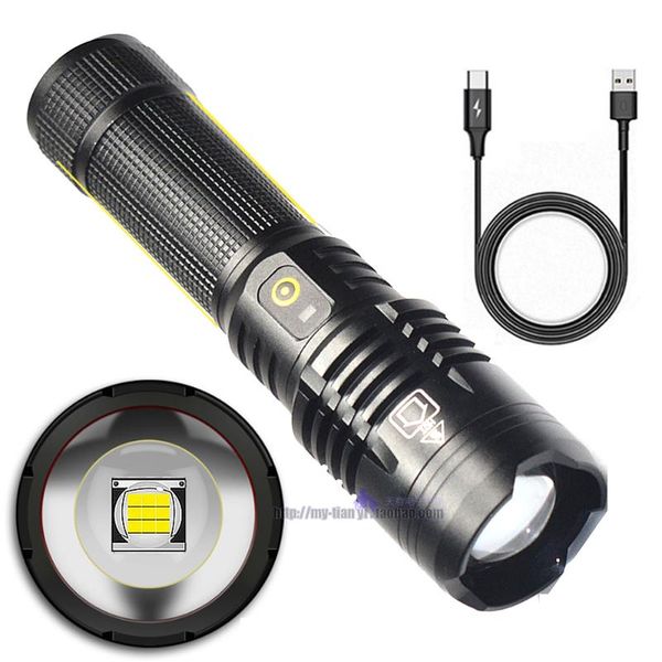 

flashlights torches outdoor p70 super bright cycling 26650 strong light led rechargeable long s portable aluminum