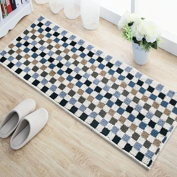 

cushion/decorative pillow classic plaid kitchen rugs doormat non-slip floor mat waterproof comfortable area for living room decor