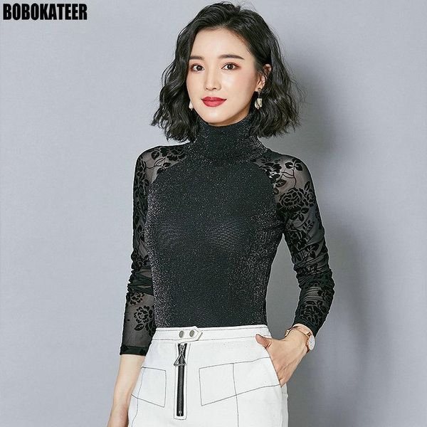 

women's blouses & shirts bobokateer lace blouse women long sleeve ladies shirt womens and woman clothes blusas camisas mujer 2021, White