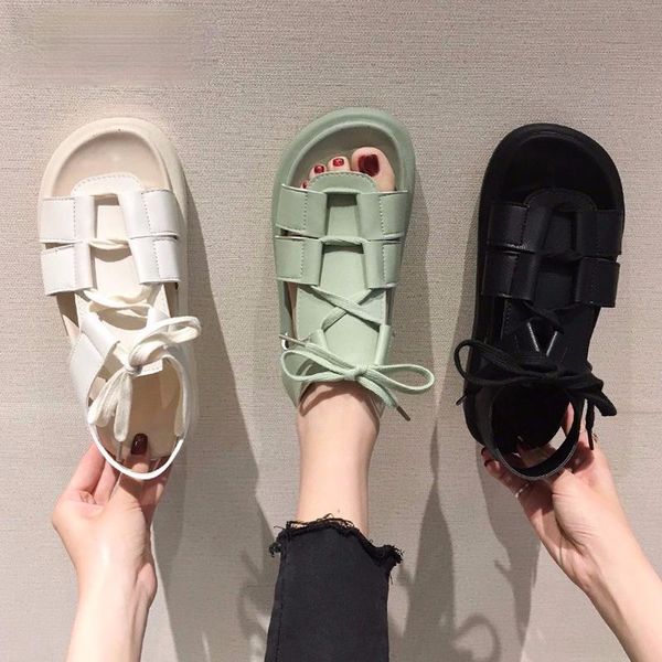 

arrivals summer women's sandals lace-up cross-strap black gladiator open toe fashion ladies shoes dress